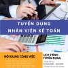  [TIN TUYỂN DỤNG] Tuyển dụng nhân viên kế toán 